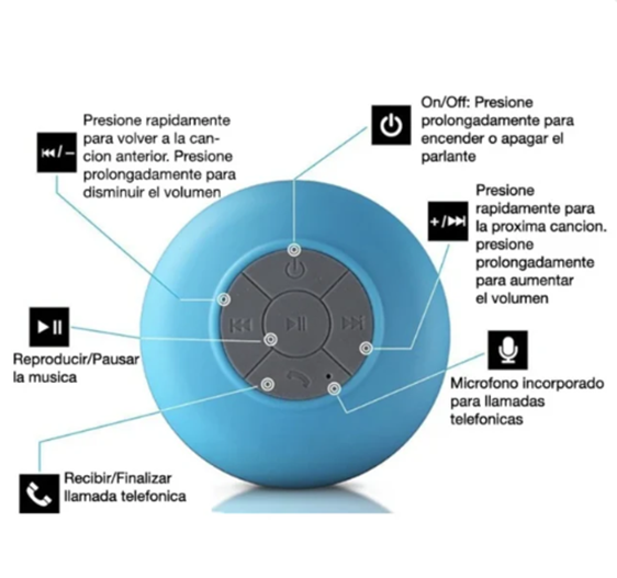 Parlante Impermeable Ducha BTS06